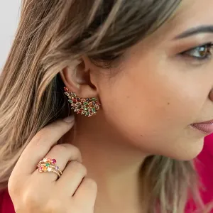 BRINCO EAR CUFF NAVETES COLORIDAS