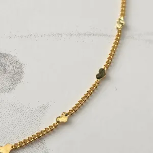 COLAR DOURADO CORAÇÕES