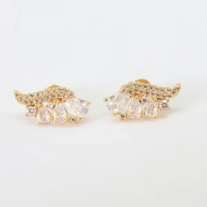 EAR CUFF  ZIRCÔNIA CRISTAL CRAVEJADO EM MICROZIRCÔNIAS CRISTAL