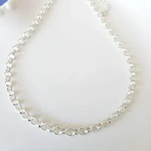 COLAR RÓDIO BRANCO CORRENTE ELO PORTUGUÊS