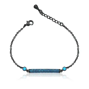 PULSEIRA CRAVAÇÃO PAVÊ RÓDIO NEGRO