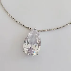 COLAR RÓDIO BRANCO GOTA CRISTAL