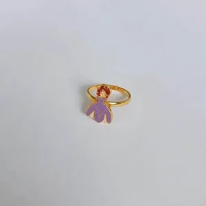 ANEL DOURADO INFANTIL/FALANGE PRINCESA LILÁS
