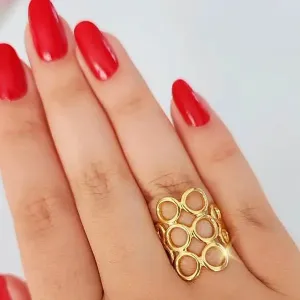 ANEL DOURADO CÍRCULOS