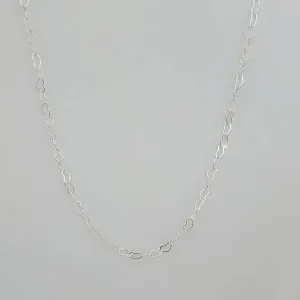 COLAR CORAÇÕES BANHO DE PRATA 50+5