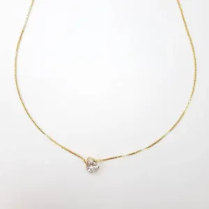 COLAR VENEZIANA PINGENTE PONTO DE LUZ GOTA 45+5CM