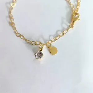 PULSEIRA DOURADA PINGENTES CRISTAL