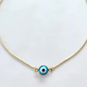 COLAR DOURADO PINGENTE OLHO GREGO
