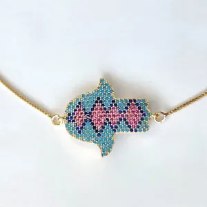 COLAR MÃOS DE FÁTIMA MULTICOLORIDO