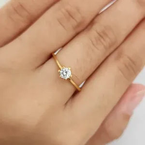 ANEL SOLITARIO ZIRCÔNIA CRISTAL