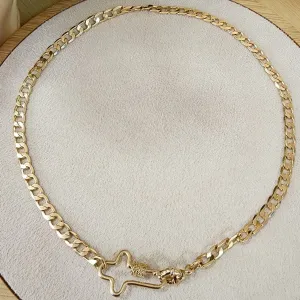 COLAR DOURADO FECHO CRUZ