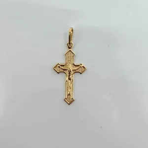PINGENTE DOURADO JESUS CRUXIFICADO