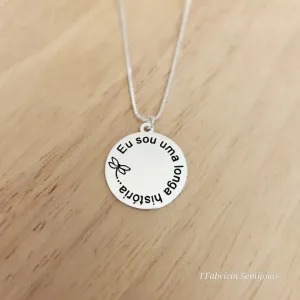 COLAR EU SOU UMA LONGA HISTÓRIA 45+5CM