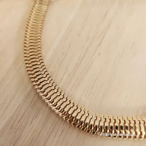 COLAR GARGANTILHA CHOKER MALHA LARGA 35 CM