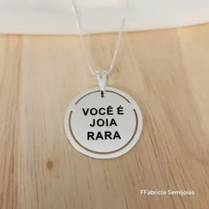 COLAR MANDALA MARCADOR DE PÁGINA VOCÊ É JOIA RARA