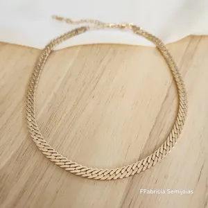 COLAR GARGANTILHA CHOKER FITA LARGA 35 CM