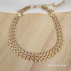 COLAR GARGANTILHA CHOKER LARGA  DETALHES 35 CM