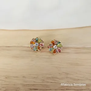 BRINCO FLÔR  TONS CLAROS M