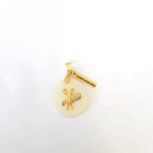 PINGENTE PROFISSÃO CABELEIREIRO MADREPÉROLA