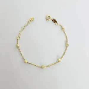 PULSEIRA DOURADA INFANTIL BOLINHA
