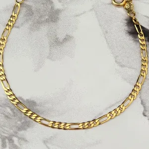 PULSEIRA DOURADA INFANTIL MASCULINA ELOS FÍGARO