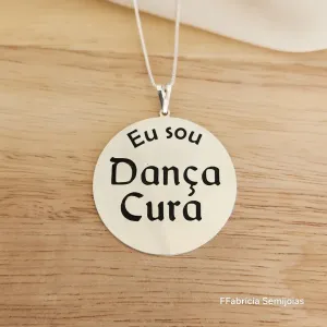 COLAR CORRENTE VENEZIANA 45+5CM COM PINGENTE MANDALA EU SOU DANÇA CURA G- 4CM