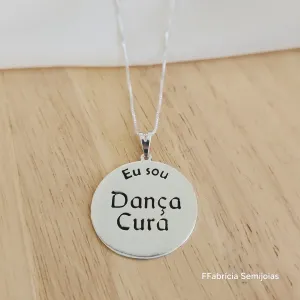 COLAR CORRENTE VENEZIANA 45+5CM COM PINGENTE MANDALA EU SOU DANÇA CURA M-3CM