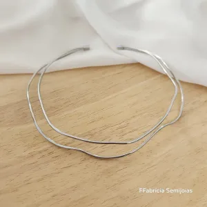 COLAR GARGANTINHA CHOKER DOIS AROS ORGÂNIC