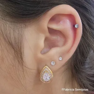 BRINCO DOURADO ZIRCÔNIAS