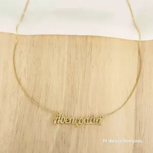 COLAR ABENÇOADA CRAVEJADO EM MICROZIRCÔNIAS