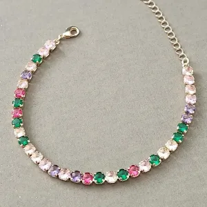 PULSEIRA RIVIERA ZIRCÔNIAS COLORIDAS