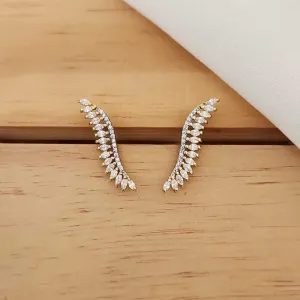 EAR CUFF DOURADO ZIRCÔNIAS CRISTAL