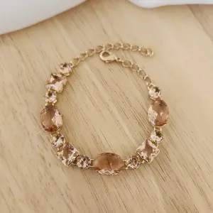 PULSEIRA LUXO PEDRAS FORMAS CITRINO