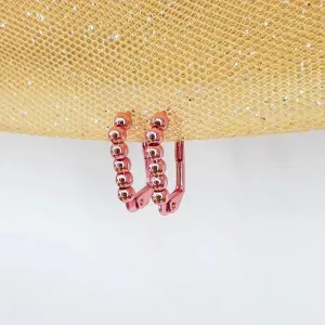 ARGOLA BOLINHAS ROSA