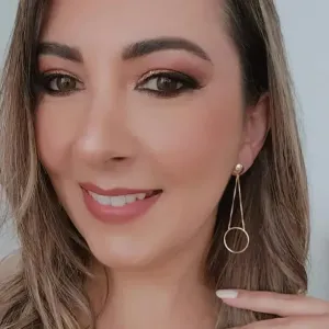 BRINCO DOURADO PÊNDULO CORRENTE