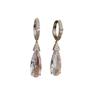 BRINCO FESTA ARGOLA RÓDIO BRANCO COM ZIRCÔNIA CRISTAL