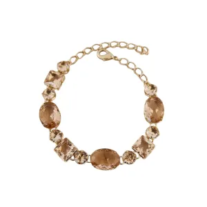 PULSEIRA LUXO PEDRAS FORMAS CITRINO