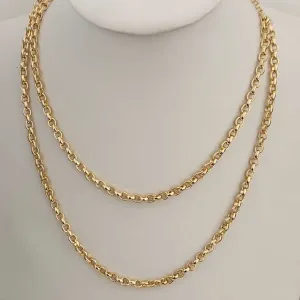 COLAR DOIS EM UM CORRENTE ELOS 30CM E 45CM + 15CM