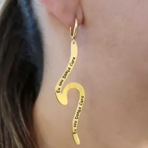 BRINCO ONDA ARGOLINHA GANCHO EU SOU DANÇA CURA