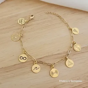 PULSEIRA CARTI PINGENTES DANÇA CURA E 7 PILARES DANÇA CURA