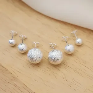 TRIO BANHO DE PRATA BOLA FOSCA
