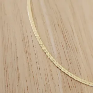COLAR CORRENTE LAMINADA FITA 2MM 50CM