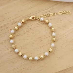 PULSEIRA PÉROLAS E BOLAS 18CM