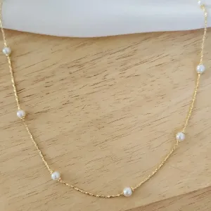 COLAR COM PÉROLAS 45CM