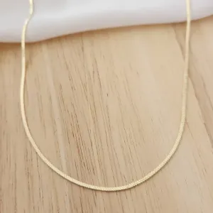 COLAR CORRENTE LAMINADA DIAMANTADA FITA 50CM