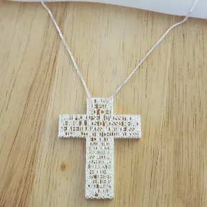 COLAR VENEZIANA CRUZ PALAVRAS PAI NOSSO