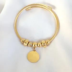 BRACELETE PULSEIRA AÇO PINGENTE DE SÃO BENTO