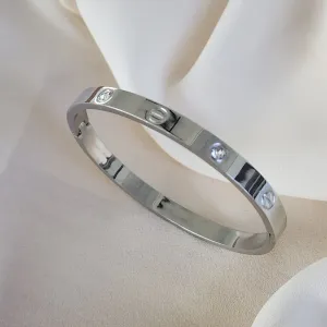 BRACELETE PULSEIRA INSPIRAÇÃO VIRGÍNIA CART AÇO COM PEDRAS