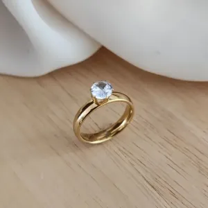 ANEL APARADOR SOLITÁRIO AÇO DOURADO