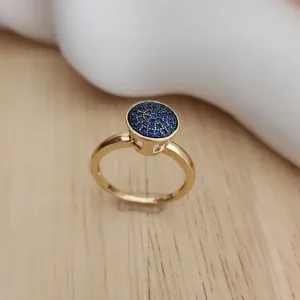 ANEL MICROZIRÔNIAS AZUL